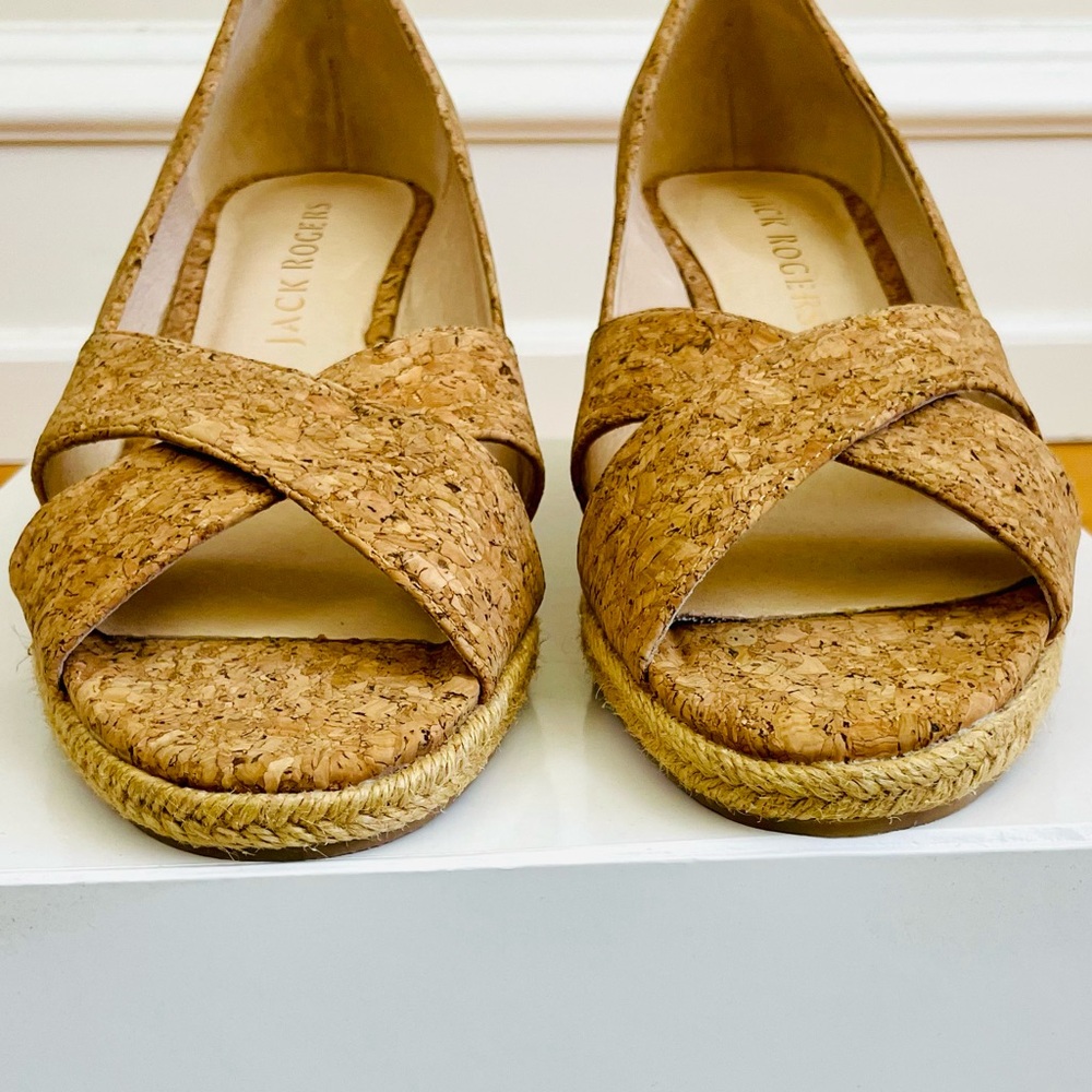 Jack Rogers Palmer Wedge Espadrille Sandals, EUC - Picture 6 of 14